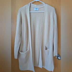 Old Navy Cream Open-Front Long-Line Cardigan Sweater Size Large